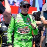 NASCAR Cup Series driver Christopher Bell (20) is introduced before the start of the Wurth 400 race at Texas Motor Speedway.