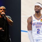 Drake (L) and Shai Gilgeous-Alexander (R)