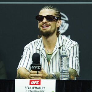 Sean O™Malley is seen during the UFC 316 press conference at Prudential Center