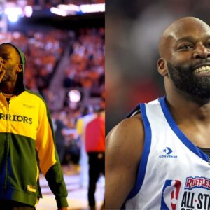 Draymond Green (L), Baron Davis (R)