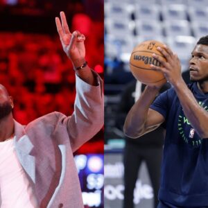 Dwyane Wade (L), Anthony Edwards (R)