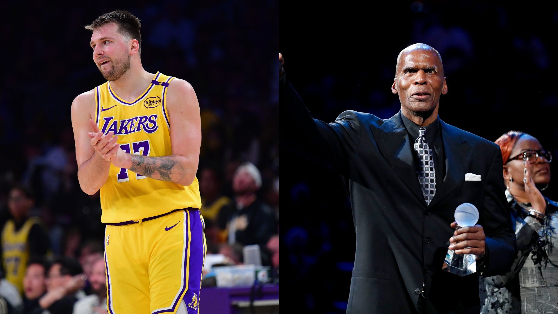 Luka Doncic (L) and Robert Parish (R)