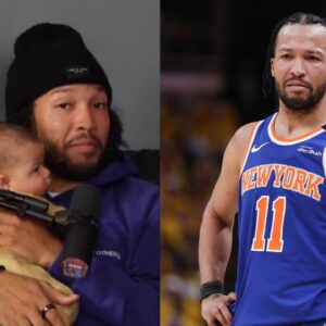 Jalen Brunson with his daughter