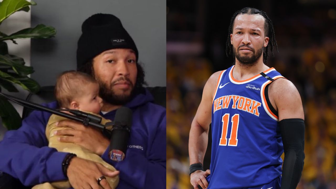 Jalen Brunson with his daughter
