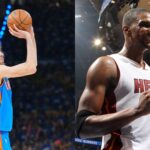 Chet Holmgren (L) and Chris Bosh (R)