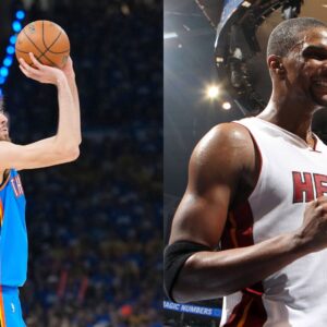 Chet Holmgren (L) and Chris Bosh (R)