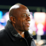 Magic Johnson attends the 2024 NWSL Championship match at CPKC Stadium