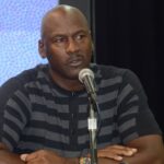 May 21, 2013; Charlotte, NC, USA; NBA team owner Michael Jordan announces that the Charlotte Bobcats will change their name and branding to the Charlotte Hornets starting in the 2014 2015 season at Time Warner Cable Arena.