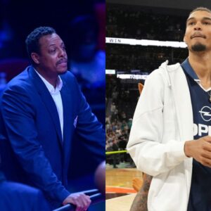 Kevin Garnett and Paul Pierce (L), Victor Wembanyama (R)