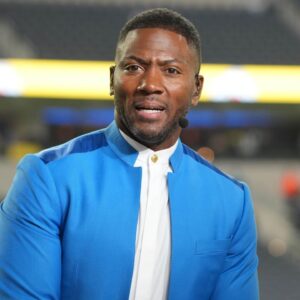 Ryan Clark on the ESPN Monday Night Football Countdown set before the game between the Baltimore Ravens and the Los Angeles Chargers at SoFi Stadium.