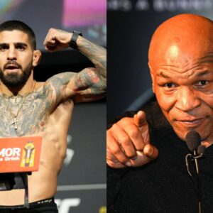 Ilia Topuria (L) and Mike Tyson (R)