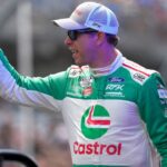 NASCAR Cup Series driver Brad Keselowski (6) during intros during the Goodyear 400 at Darlington Raceway.