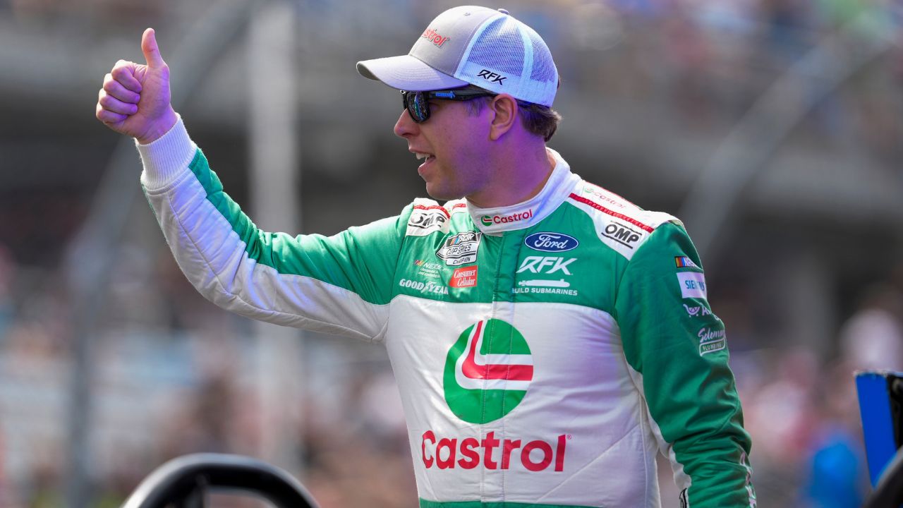 NASCAR Cup Series driver Brad Keselowski (6) during intros during the Goodyear 400 at Darlington Raceway.
