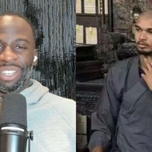 Draymond Green (L) and Victor Wembanyama (R)