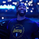 Los Angeles Lakers forward Anthony Davis (3) before the game against the Minnesota Timberwolves in at Target Center.