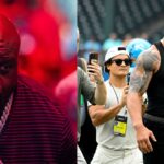 Shaquille O'Neal (L), Dwayne Johnson (R)