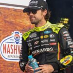 NASCAR Cup Series driver Ryan Blaney (12) during driver introductions for the Cracker Barrel 400 at Nashville Superspeedway.