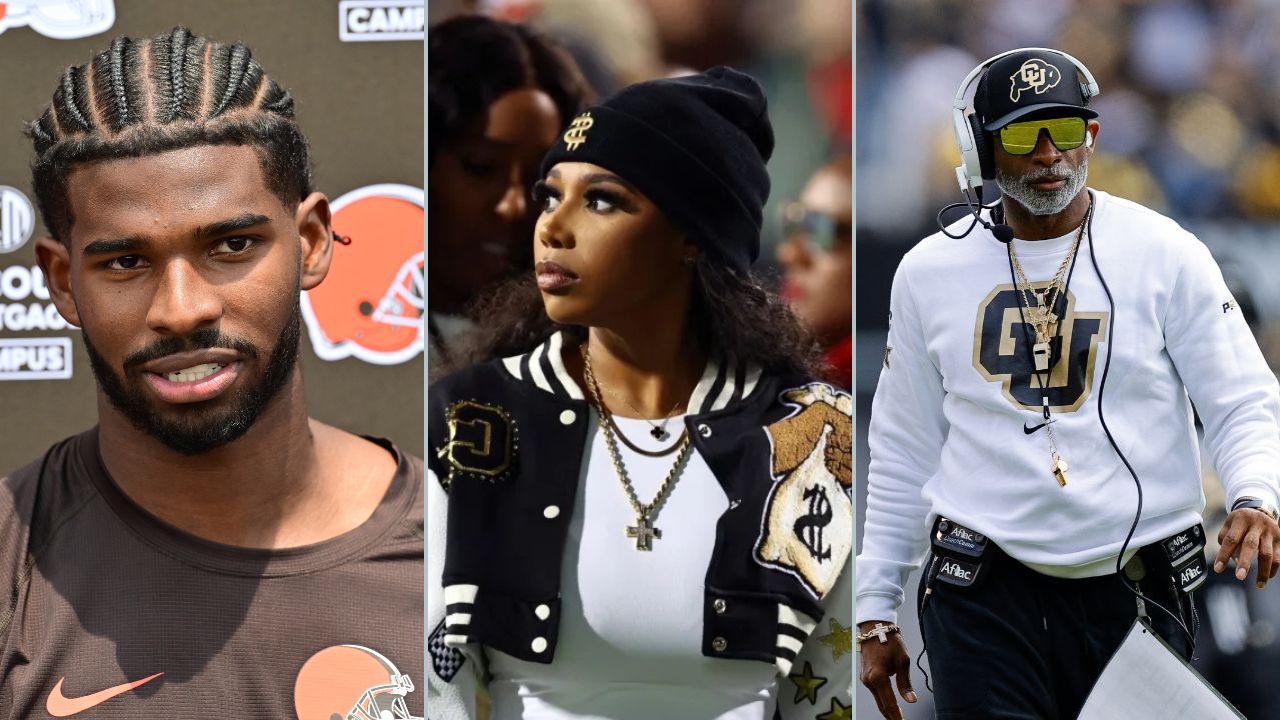 Shedeur Sanders, Deiondra Sanders and Deion Sanders