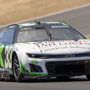 NASCAR Cup Series driver Will Brown (33) races for cup qualifications at Sonoma Raceway.