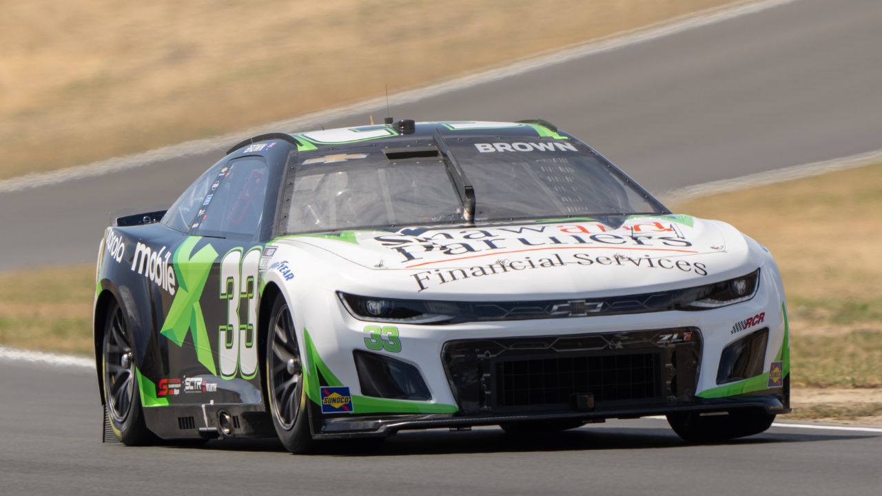 NASCAR Cup Series driver Will Brown (33) races for cup qualifications at Sonoma Raceway.