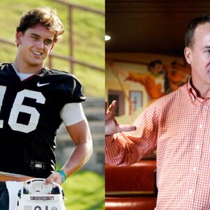 Arch Manning and Peyton Manning