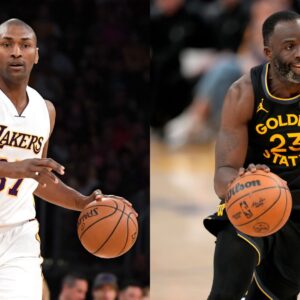 Metta World Peace (L) and Draymond Green (R)