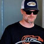 NASCAR team owner Dale Earnhardt Jr. during practice for the Daytona 500 at Daytona International Speedway.