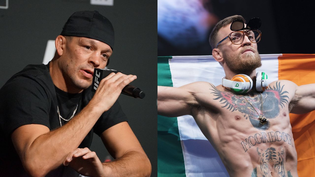 Nate Diaz (L) and Conor McGregor (R)