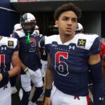Houston Roughnecks quarterback Jarrett Guarantano (6) comes onto the field before a game between the Memphis Showboats and the Houston Roughnecks at Rice Stadium.