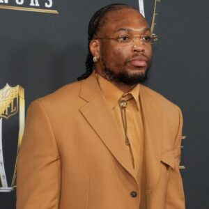 Derrick Henry on the red carpet before Super Bowl LIX NFL Honors at Saenger Theatre.