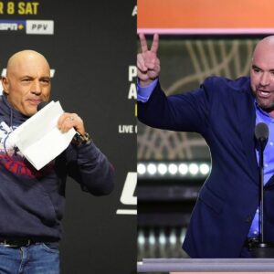 Joe Rogan (L) and Dana White (R)