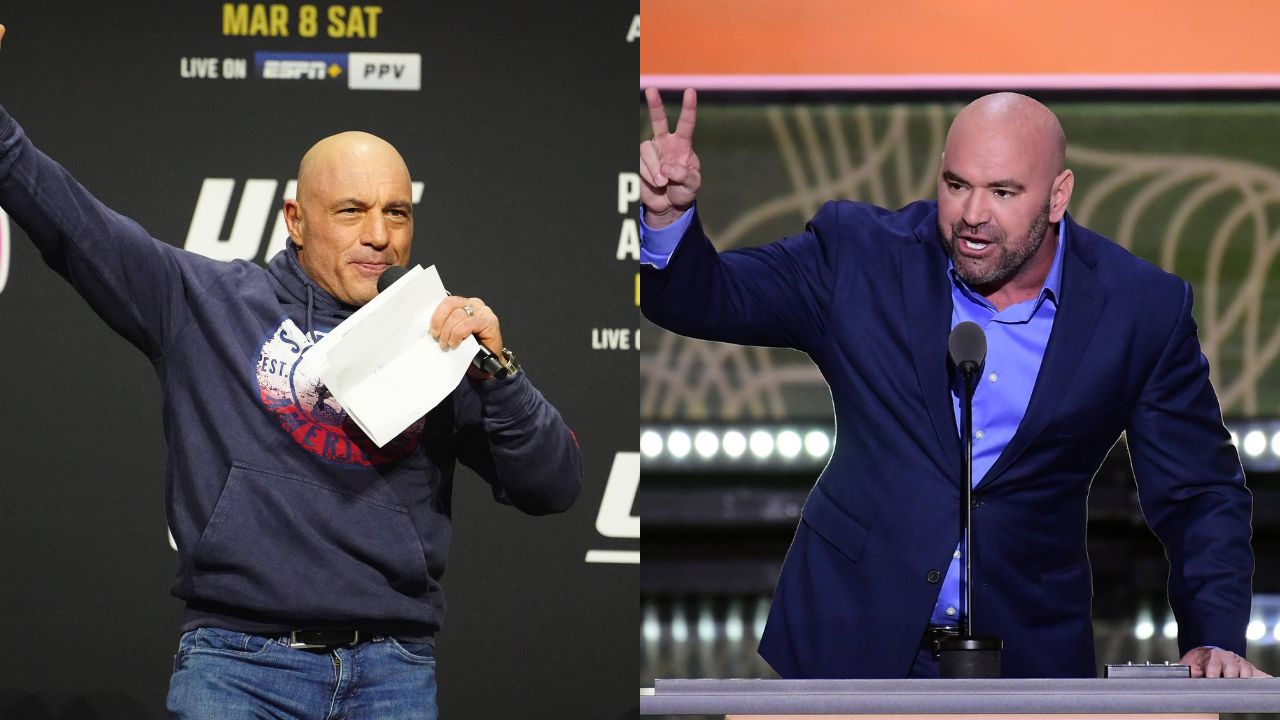 Joe Rogan (L) and Dana White (R)