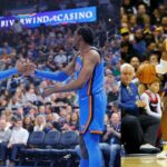 Shai Gilgeous-Alexander and Jalen Williams (L), Kobe Bryant (R)