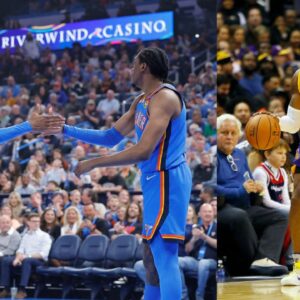 Shai Gilgeous-Alexander and Jalen Williams (L), Kobe Bryant (R)