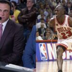 Tim Legler (L), Michael Jordan (R)