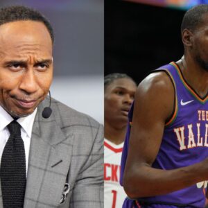Stephen A. Smith (L), Kevin Durant (R)