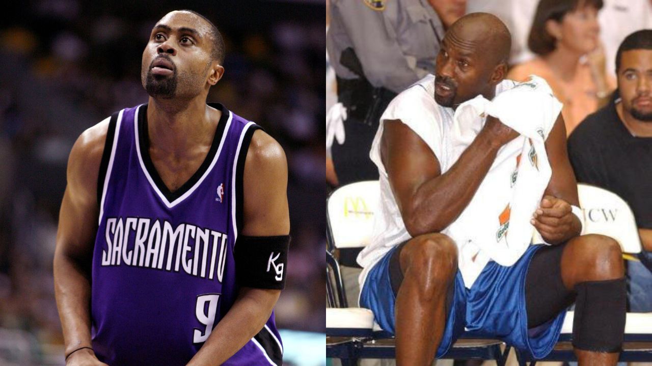 Kenny Thomas (L), Michael Jordan (R)