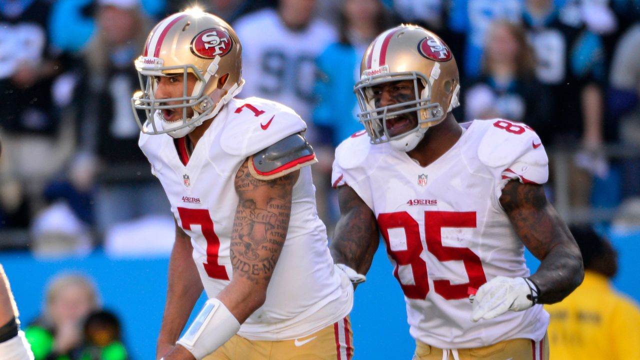 Colin Kaepernick and Vernon Davis