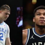 Cooper Flagg (L) and Giannis Antetokounmpo (R)