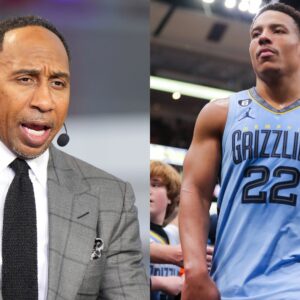 Stephen A. Smith (L) and Desmond Bane (R)