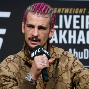 Sean O Malley interacts with media during the UFC 280