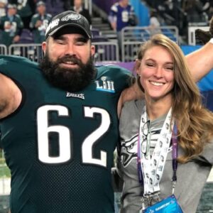 Jason Kelce with Kylie Kelce