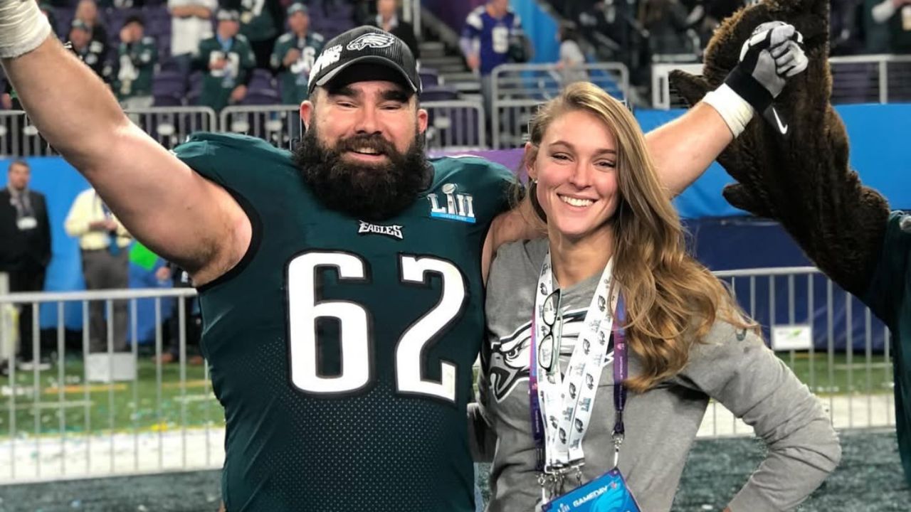 Jason Kelce with Kylie Kelce