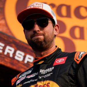 NASCAR Cup Series driver Chase Briscoe is introduced before the Cracker Barrel 400 at Nashville Superspeedway in Lebanon, Tenn., Sunday, June 1, 2025.