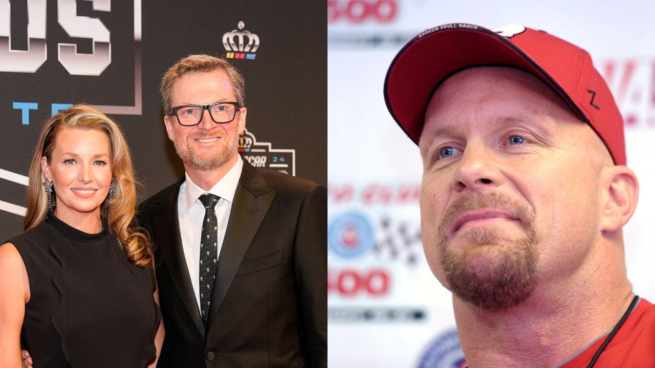Amy Earnhardt, Dale Earnhardt Jr. and 'Stone Cold' Steve Austin