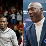 Vernon Maxwell (L), Michael Jordan (R)