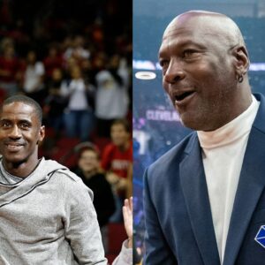 Vernon Maxwell (L), Michael Jordan (R)