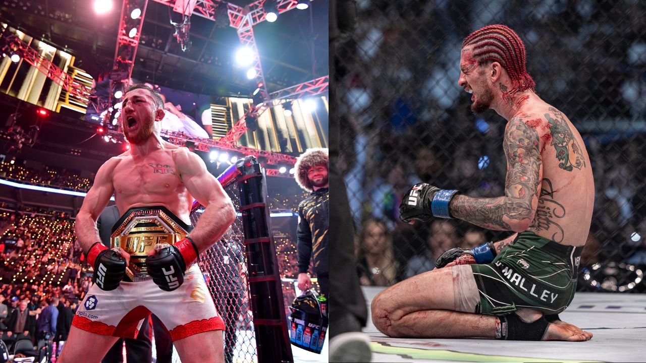 Merab Dvalishvili (L), Sean O'Malley (R)