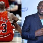 Michael Jordan (L) and Olden Polynice (R)