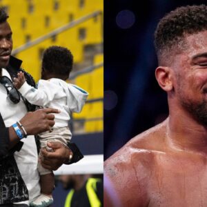 Francis Ngannou (L), Anthony Joshua (R)